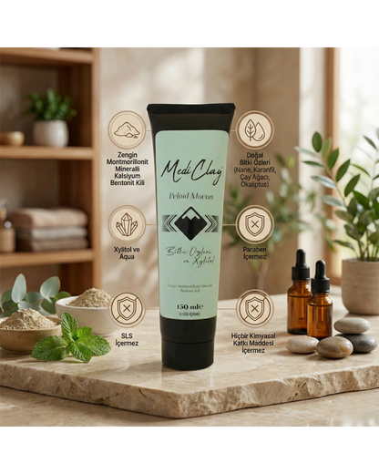 MediClay Peloid Macun – Bitki Özleri & Xylitol İçerikli Doğal Ağız Bakım Macunu (150 ml)