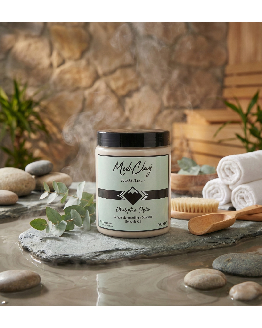 MediClay Peloid Ayak ve Banyo Terapisi – Okaliptüs Özlü Doğal Mineralli Vücut Arındırma (1000 ml)