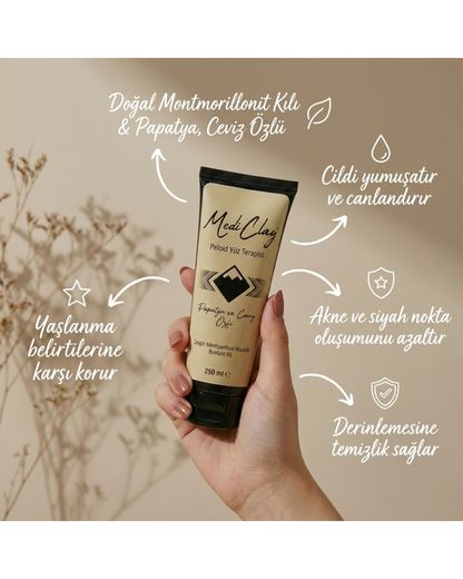 MediClay Peloid Yüz Terapisi – Papatya & Ceviz Özlü Arındırıcı Maske (250 ml)